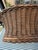 Vintage French Wicker Basket With Turned Wood Handles & Wood Slatted Base For Sale - Image 10 of 16