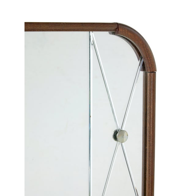 Mid-Century Swedish Harlequin Mirror with Teak Frame, 1960 For Sale - Image 4 of 6