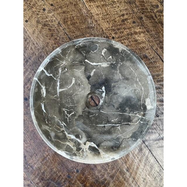 Late 20th Century Vintage Grey Stone Sink For Sale - Image 5 of 12