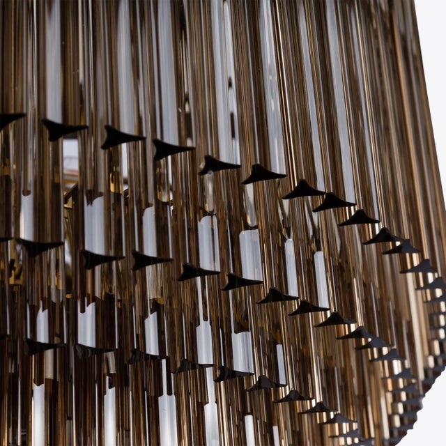 Large Smoked Amaro Drum Chandelier from Pure White Lines For Sale - Image 4 of 12