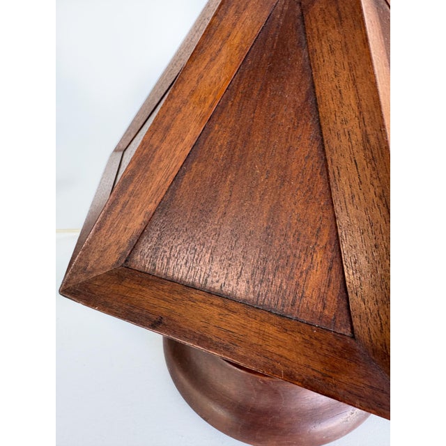 Mid 20th Century Mid-Century Modern Wooden Modernist Table Lamps, Pair For Sale - Image 9 of 10