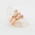 Rose Gold and Diamond Wrap Ring with baguette diamonds set in bezel style. Rose Gold 750, 5g. Size: 7
