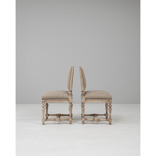 Early 20th Century 1900s French Louis XVI Upholstered Chairs - A Pair For Sale - Image 5 of 18