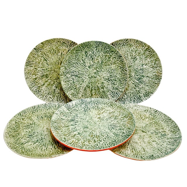 1960s 1960s Mid-Century Italian Cantaloupe Melon Majolica Service - 7 Pieces For Sale - Image 5 of 9