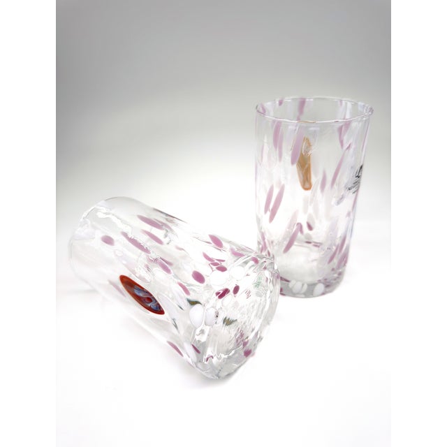 2020s Hand Blown Alessandro Coppola Murano Art Glass Tumblers Handcrafted in Italy - Set of 6 For Sale - Image 5 of 8