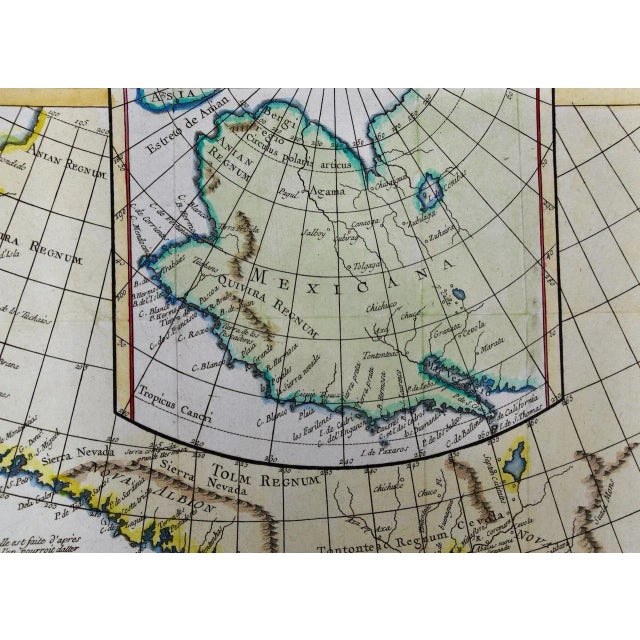 Traditional California, Alaska and Mexico: An 18th Century Hand-Colored Map by De Vaugondy For Sale - Image 3 of 8