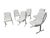 Mid-Century Modern Mid-Century Modern Daystrom White Vinyl Tubular Chrome Dining Chairs - Set of 6 For Sale - Image 3 of 7