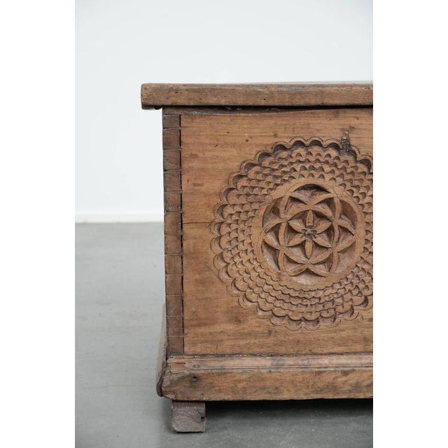 Antique Spanish Chest in Walnut with Carvings For Sale - Image 14 of 18