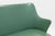 Plastic Vintage Green Vinyl Two-Seat Bench With Brass Tipped Metal Legs For Sale - Image 7 of 8