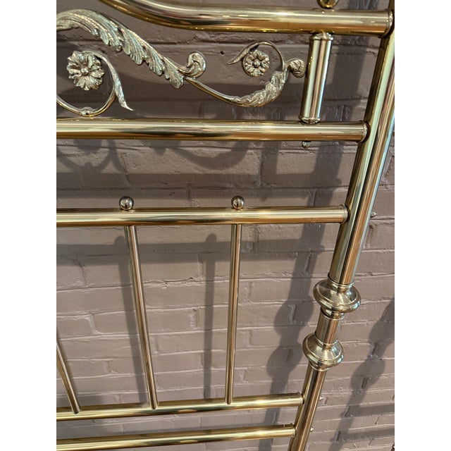 Mid 20th Century Pair of Decorative Brass Headboards For Sale - Image 5 of 9