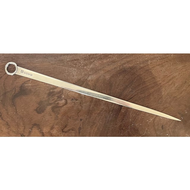 Antique Early 19th Century English George III Sterling Silver Meat Skewer or Letter Opener Hallmarked by Robert Garrard, London 1804 For Sale - Image 4 of 13