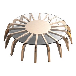 "Safari" Coffee Table With Bronze, From the Safari Collection For Sale