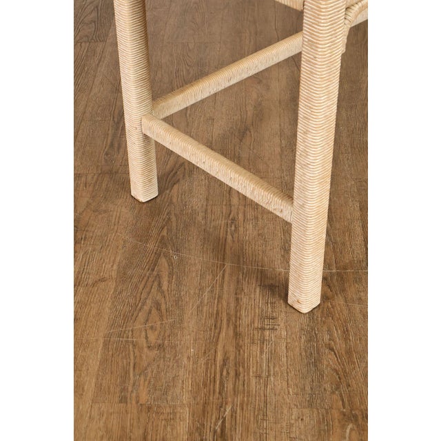 Wood Lexington Henry Link Wicker Vanity Or Writing Desk and Chair For Sale - Image 7 of 18