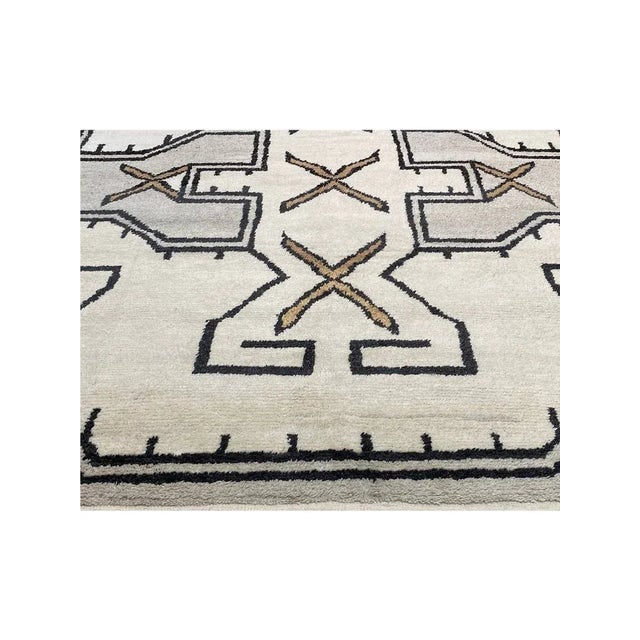 1990s Handwoven Moroccan Area Rug 9x12 For Sale - Image 10 of 11