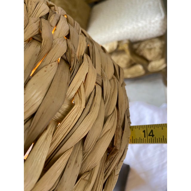 Vintage British Colonial Stacked Elephant Palm Tree Table Lamp For Sale - Image 10 of 12