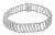 .925 Sterling Silver 5.00 Cttw Round-Cut Diamond "S" Link Bracelet - Size 7.25 For Sale