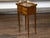 French Turn of the Century Walnut Side Table with Carved Tray Top and Drawers For Sale In Atlanta - Image 6 of 12