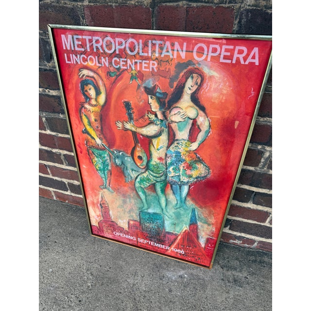 Marc Chagall Original Mourlot-Printed 1966 Metropolitan Opera Poster Chagall Carmen For Sale - Image 4 of 7