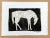 Early Winter, celebrating the elegant silhouette of a horse, contemporary monoprint and ink on paper.