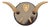 Pre-War Wooden Coat Rack with Bull Horns, 1890s For Sale
