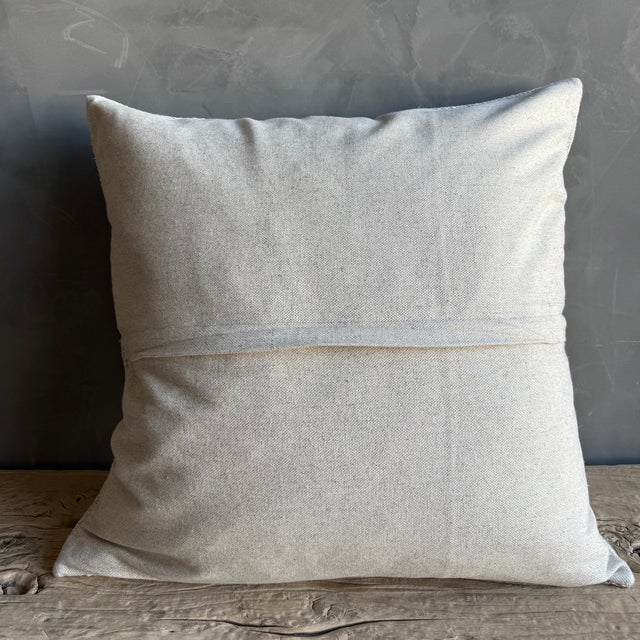 Vintage Rug Pillow Cover With Original Seams For Sale In Los Angeles - Image 6 of 6