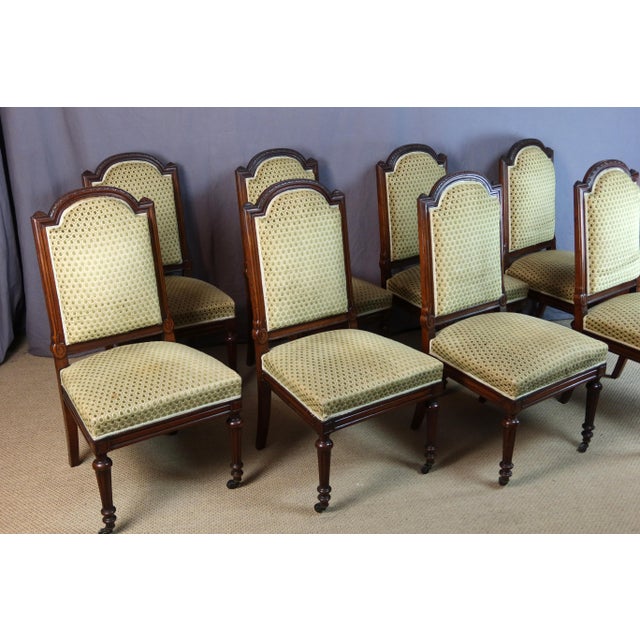 Napoleon III Chair in Walnut, Set of 8 For Sale - Image 4 of 12
