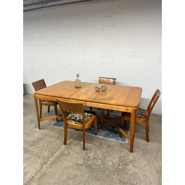 1940s Mid-Century Modern Dining Set in the Style of Heywood Wakefield For Sale - Image 12 of 17