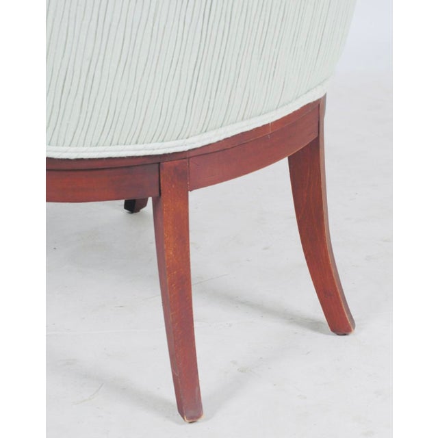 Wood Mid 20th Century Empire Revival Carved Mahogany Swan Desk Chair From the Glorya Kaufman Estate For Sale - Image 7 of 7