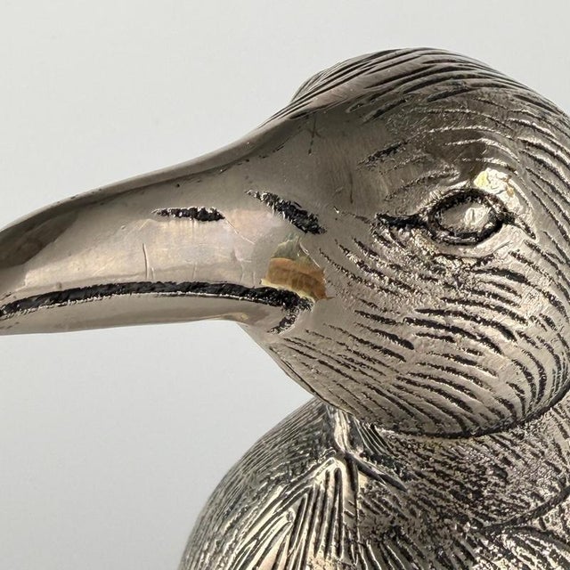 Silver-Plated Brass Penguin Sculpture from Gucci, Italy, 1970s For Sale - Image 11 of 16