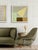 Contemporary Mixed Media Geometric With Yellow Triangle For Sale - Image 3 of 4