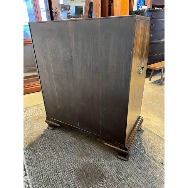 Brown Vintage Harden Solid Cherry Block Front Drop Slant Front Secretary Desk For Sale - Image 8 of 11