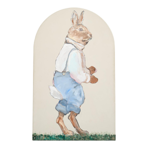 Ira Yeager Bunny in Overalls Oil Canvas 6.5 Ft.