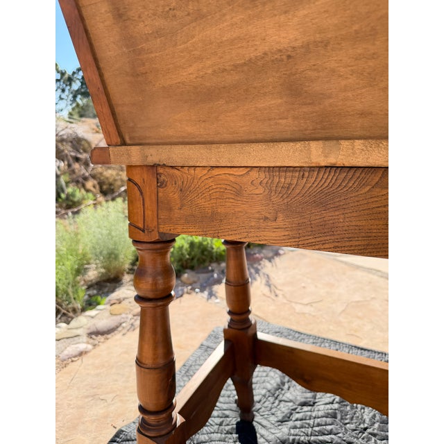 French Provincial Walnut-Veneer Dough Bin (Pétrin) Console, Early-Mid 20th C. Louis XIII Style For Sale - Image 17 of 18