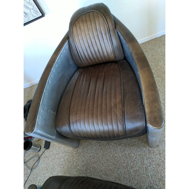 Restoration Hardware Burnham Cognac Aviator Chair Chairish