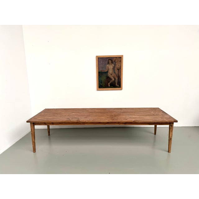 1970s Vintage Farmhouse Table in Pine, 1970 For Sale - Image 5 of 18