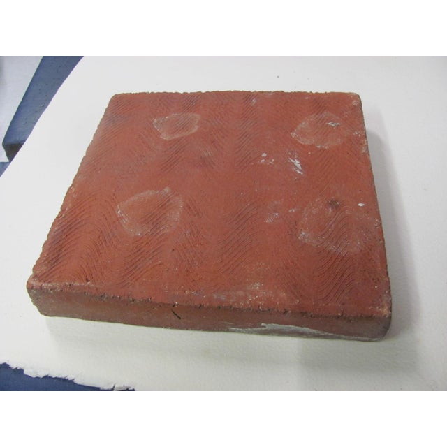 Green Grueby Pottery Decorative "Angel" Tile 6" X 6" Circa 1905 For Sale - Image 8 of 9