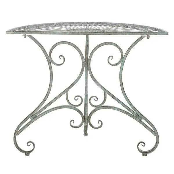 The flourishing Baroque details of this Annalise Accent Table awaken your outdoor decor with airy ambiance and vintage...