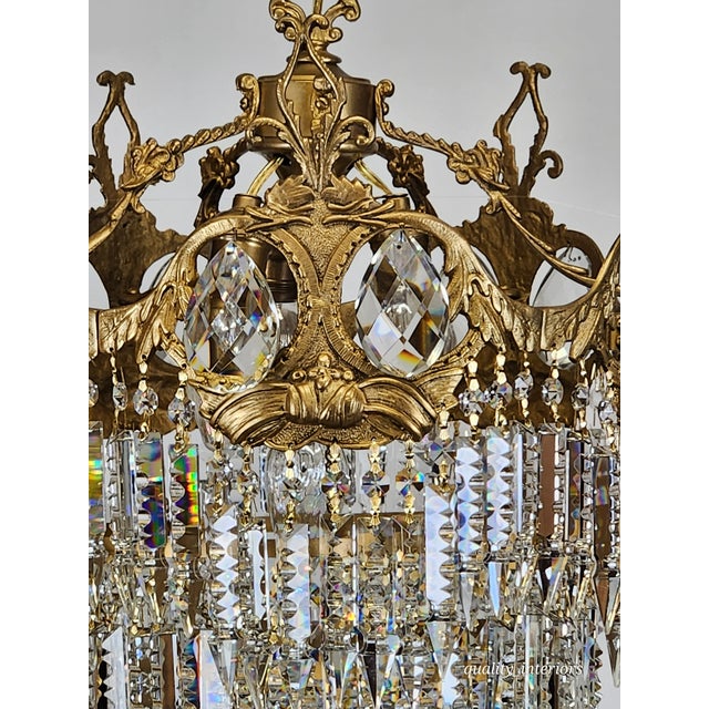 Victorian Antique Circa 1910 Double Serpent Wedding Cake Chandelier - Rare For Sale - Image 3 of 12