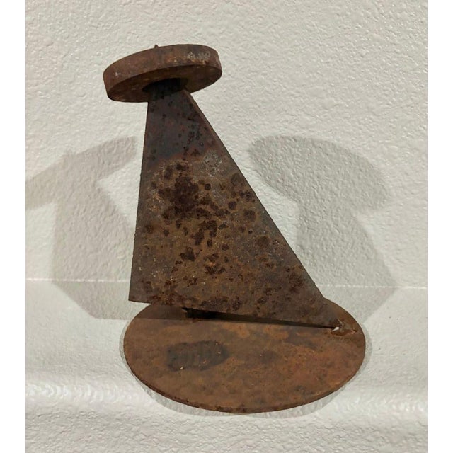 Abstract Abstract Steel Sculpture by Artist Simi Dabah, (8” High) For Sale - Image 3 of 11