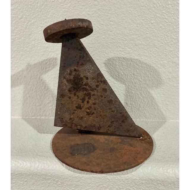 Abstract Abstract Steel Sculpture by Artist Simi Dabah, (8” High) See Additional Photos For Sale - Image 3 of 11