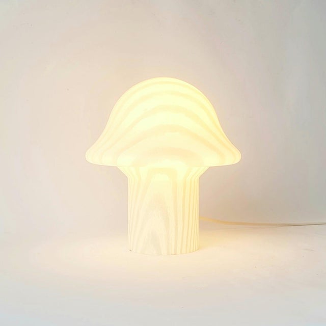 1970s Pair of Mid Century Striped Mushroom Table/Bedside Lamps From Peill & Putzler, Germany, 1970s For Sale - Image 5 of 8