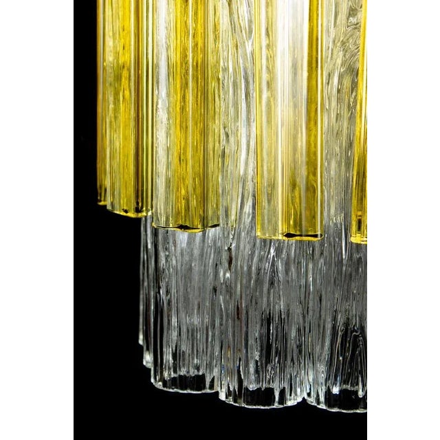 Tronchi and Gold Triedi Chandelier or Lantern from Venini, Murano, 1960s For Sale - Image 10 of 16