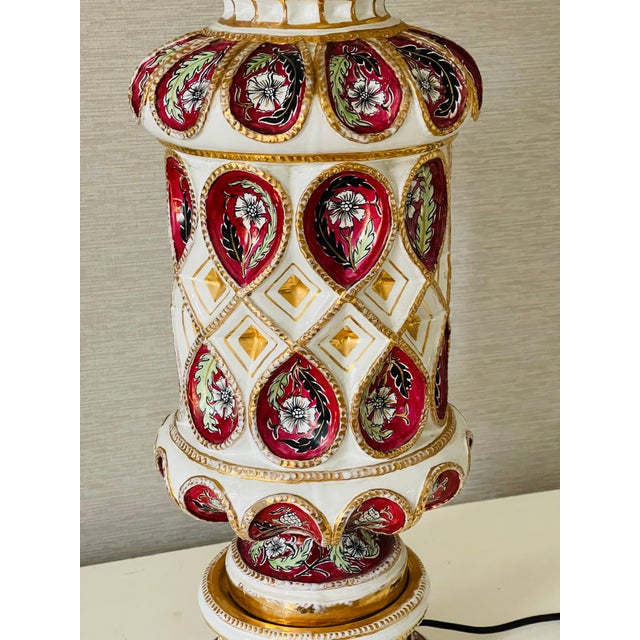 Late 19th Century Impressive Late 19th Century Cantagalli for Artaldt Hand Painted Daliso Lustro Majolica Lamp Italy For Sale - Image 5 of 10