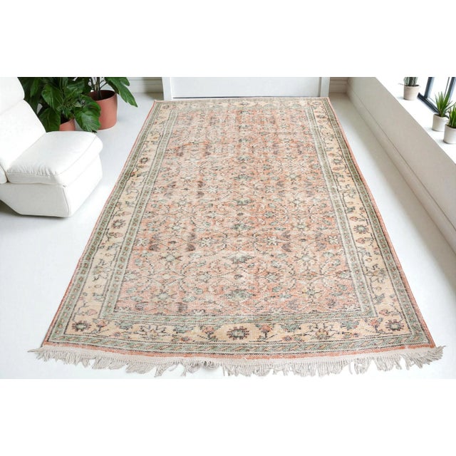 Textile 1950s Anatolian Floor Wool Turkish Rug For Sale - Image 7 of 10