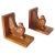 Art Deco Brown Birds Bookends in Wood, France, 1940s, Set of 2 For Sale - Image 11 of 11