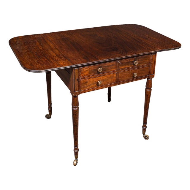 Antique Reader's Table, English, Pembroke, Drop Leaf, Occasional, Regency, 1820 For Sale