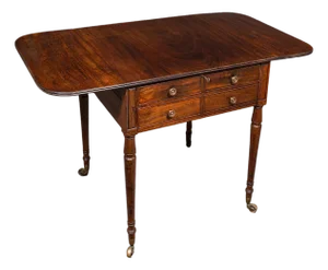 Antique Reader's Table, English, Pembroke, Drop Leaf, Occasional, Regency, 1820