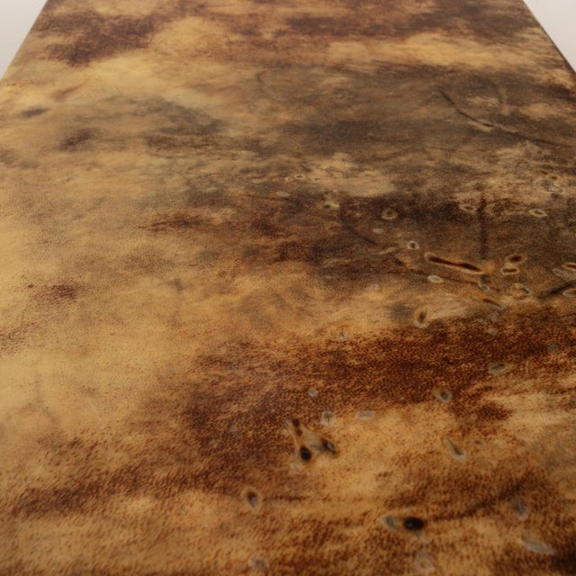 Low Rectangular Model 825 Coffee Table in Parchment by Aldo Tura, 1950 For Sale - Image 17 of 18