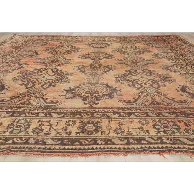 Antique Turkish Oushak Rug, 11'09 X 11'02 For Sale - Image 9 of 10