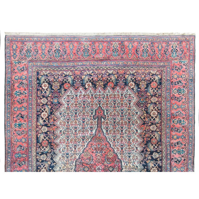 Early 20th Century Persian Bibikibad Rug For Sale - Image 12 of 16